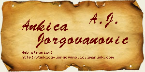 Ankica Jorgovanović vizit kartica